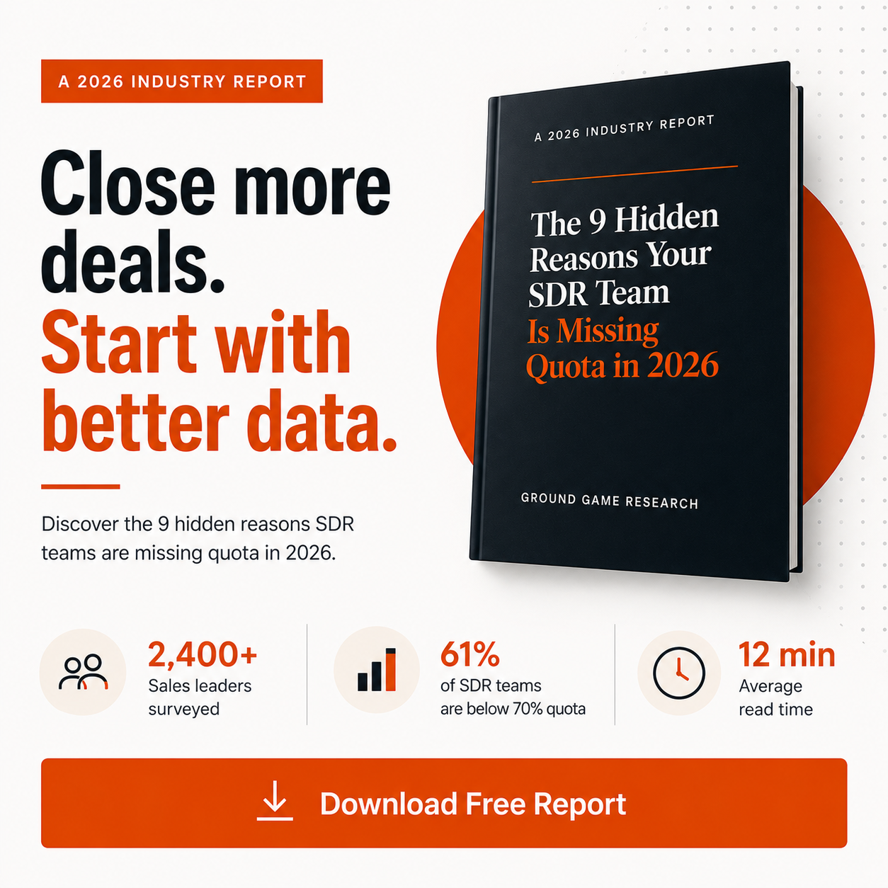 SDR industry report lead magnet creative